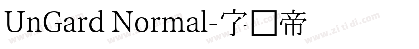 UnGard Normal字体转换